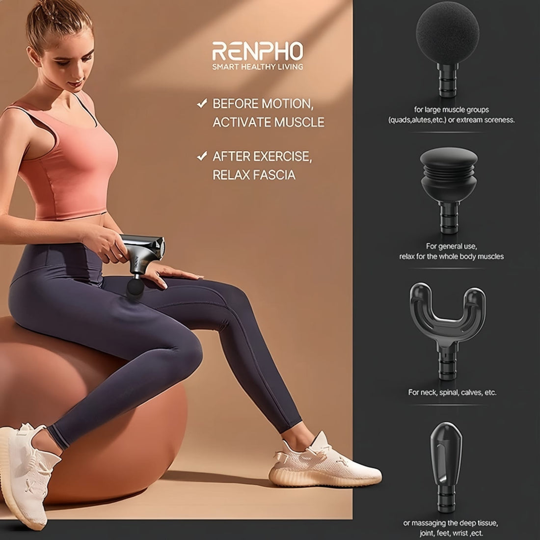 Muscle Massage Gun with 4 Heads FH-820